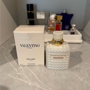 Valentino Donna White and Gold Perfume Bottle